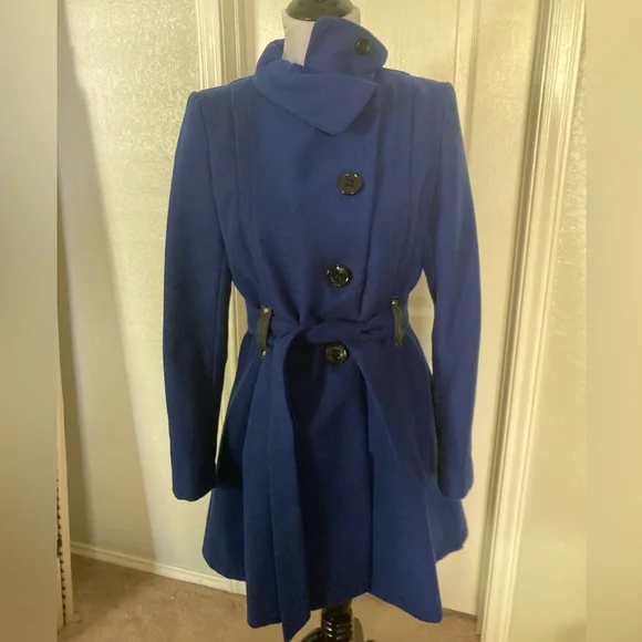 Steve Madden belted long peacoat - Picture 2 of 13